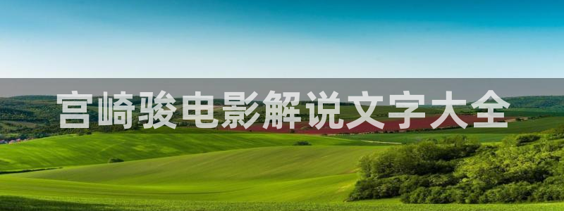 樱桃茄子视频：宫崎骏电影解说文字大全